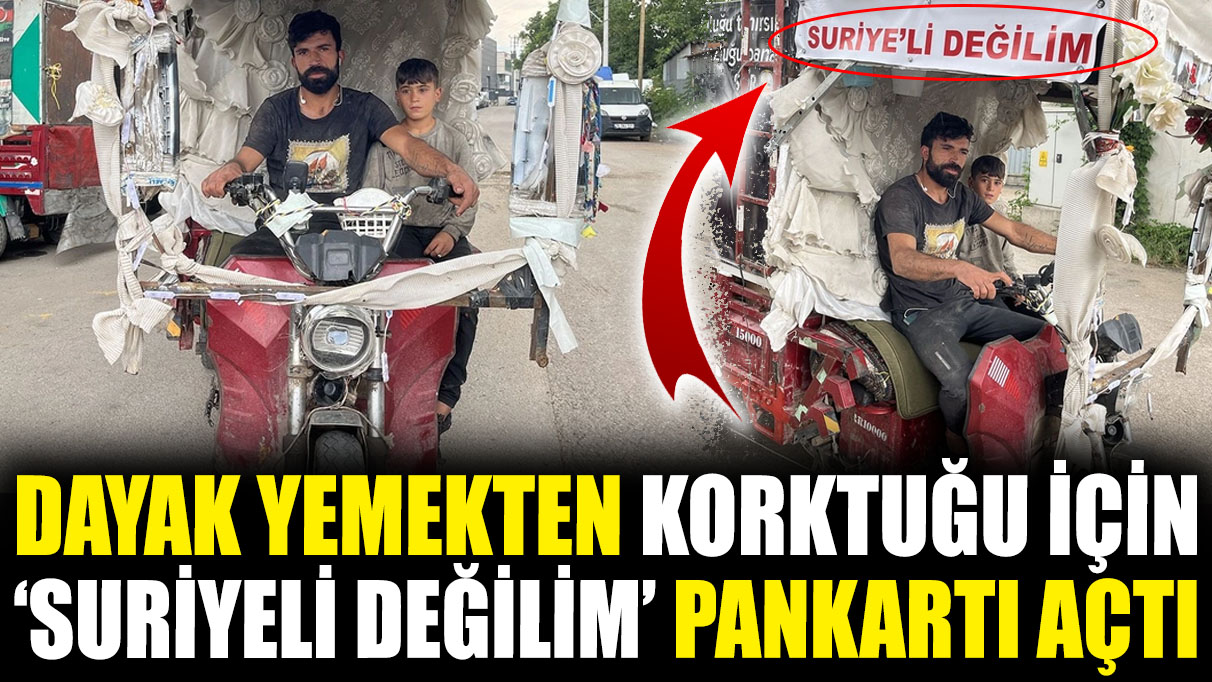 Dayak yemekten korktuğu için ‘Suriyeli değilim’ pankartı açtı