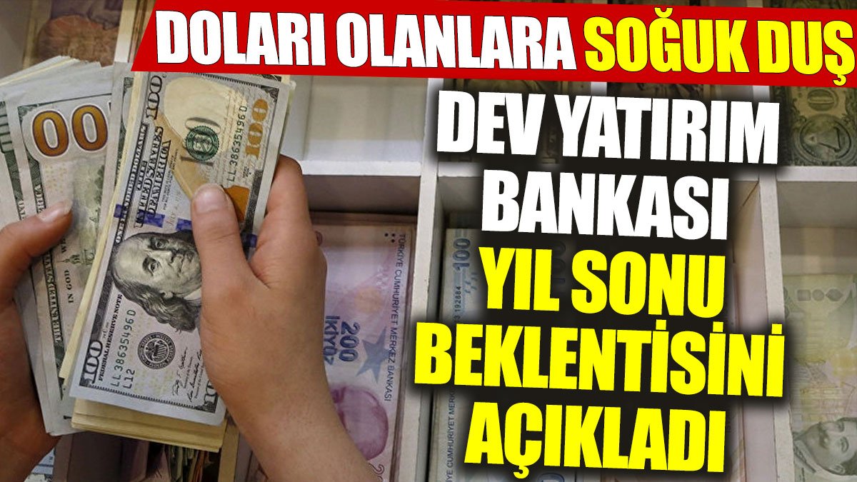 Doları olanlara soğuk duş: Dev yatırım bankası yıl sonu beklentisini açıkladı