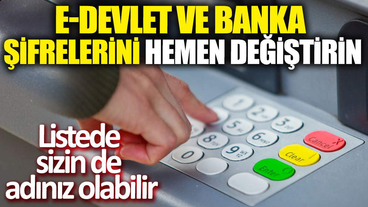 e-Devlet ve banka şifrelerini hemen değiştirin! Listede sizin de adınız olabilir