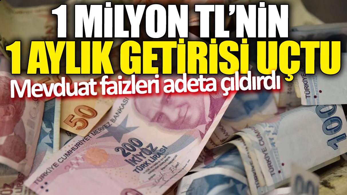 1 milyon TL'nin 1 aylık getirisi uçtu! Mevduat faizleri adeta çıldırdı