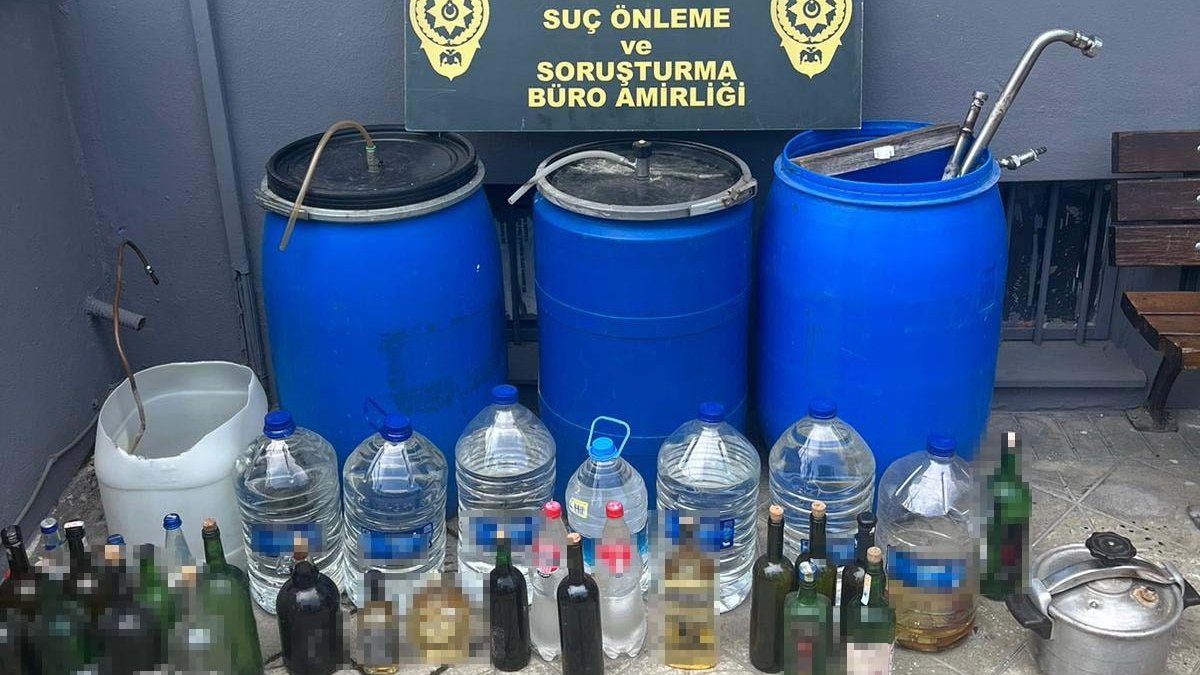 174 litre sahte alkol ele geçirildi