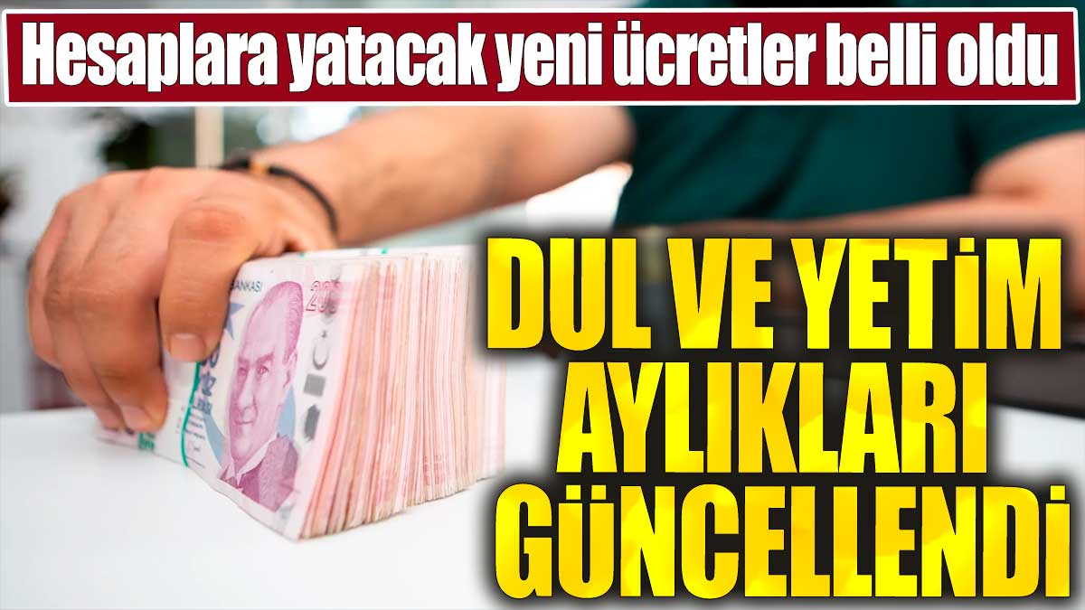 Dul ve yetim aylıkları güncellendi ‘Hesaplara yatacak yeni ücretler belli oldu’