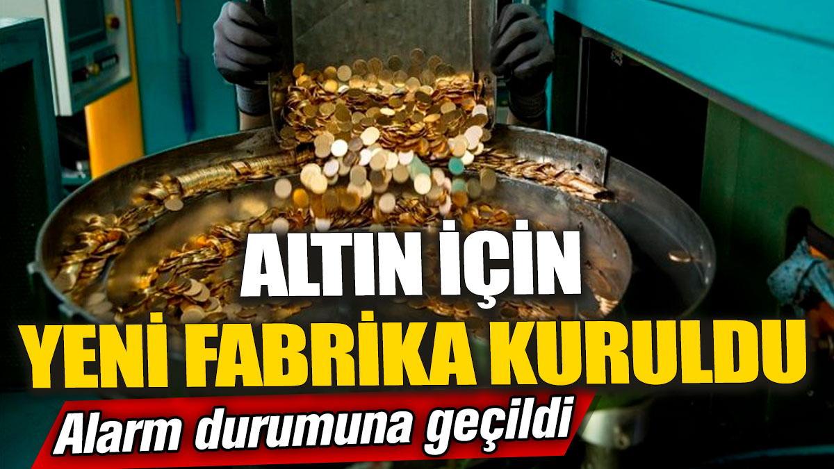 Altın için yeni fabrika kuruldu! Alarm durumuna geçildi