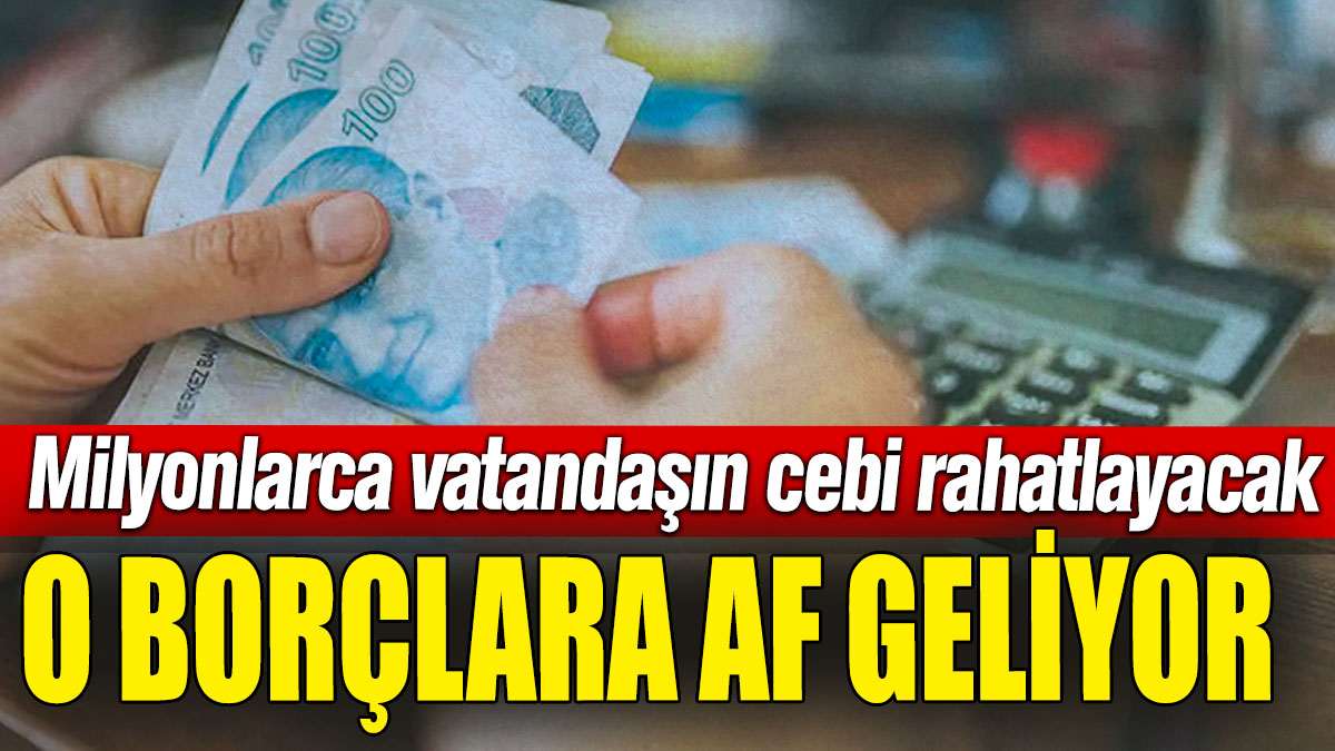 Milyonlarca vatandaşın cebi rahatlayacak: O borçlara af geliyor