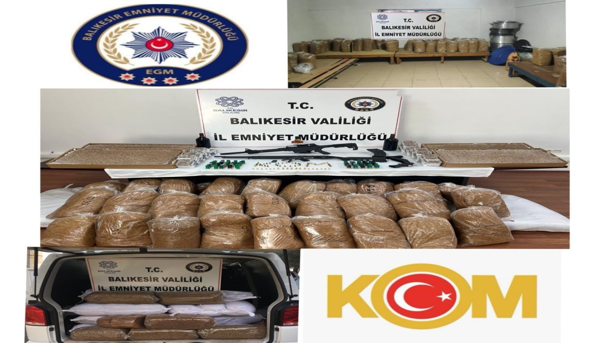 Balıkesir’de tütün kaçakçılığı operasyonu