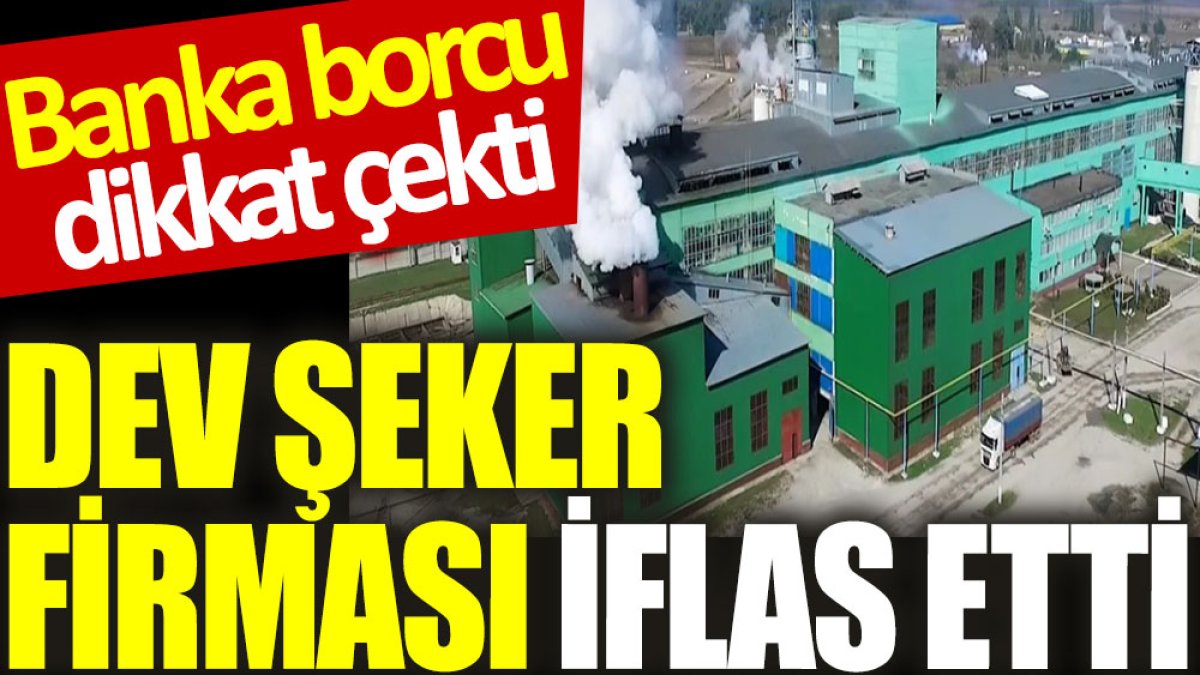 Dev şeker firması iflas etti: Banka borcu dikkat çekti