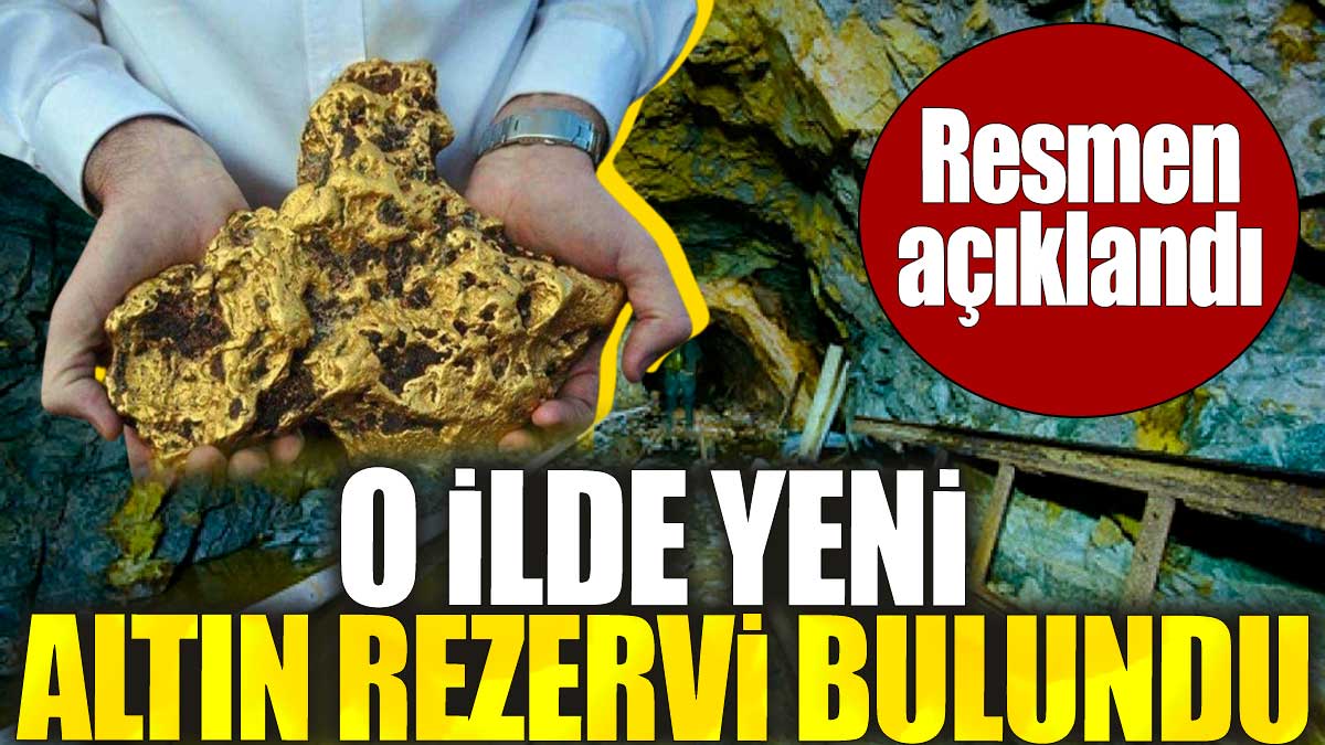 O ilde yeni altın rezervi bulundu. Resmen açıklandı