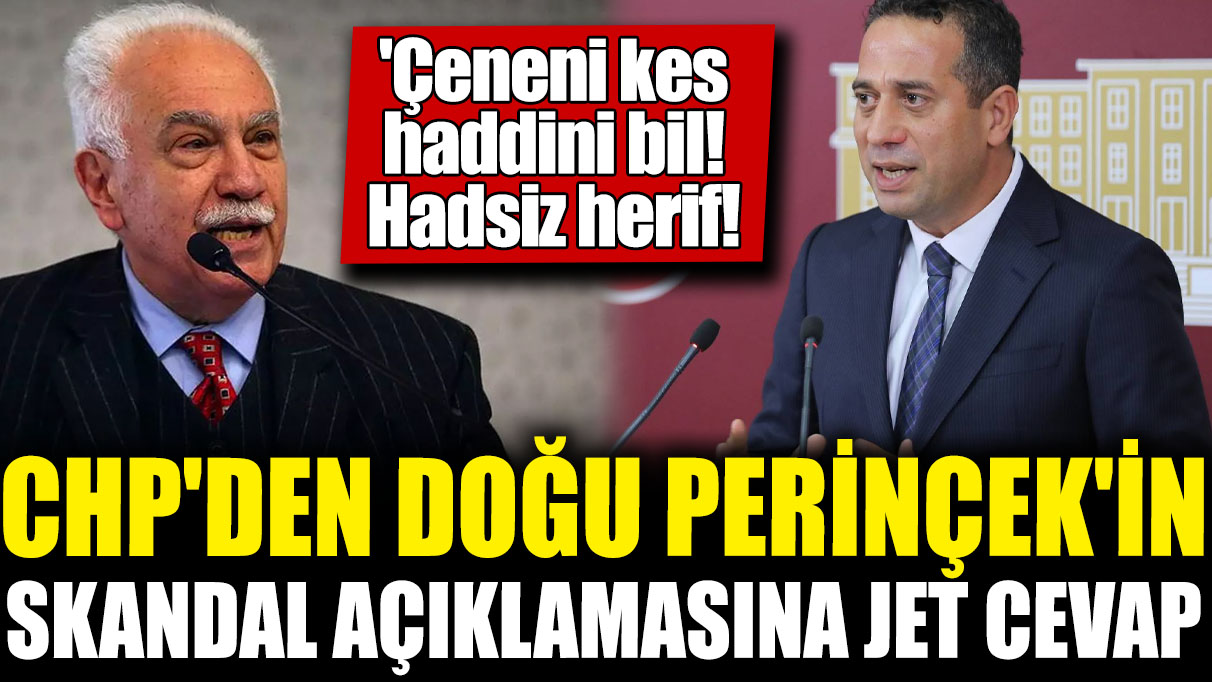 CHP'den Doğu Perinçek'in skandal açıklamasına jet cevap 'Çeneni kes haddini bil! Hadsiz herif!'