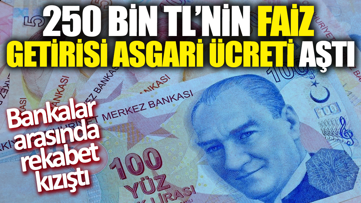 250 bin TL'nin faiz getirisi asgari ücreti aştı! Bankalar arasında rekabet kızıştı