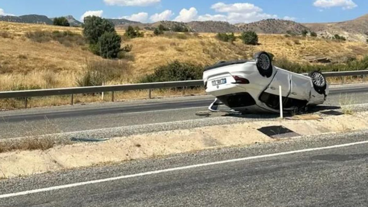 Batman'da otomobil ters döndü: 3 yaralı