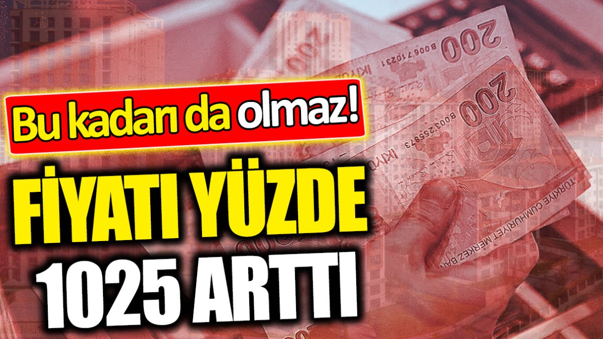 Fiyatı yüzde 1025 arttı ‘Bu kadarı da olmaz’