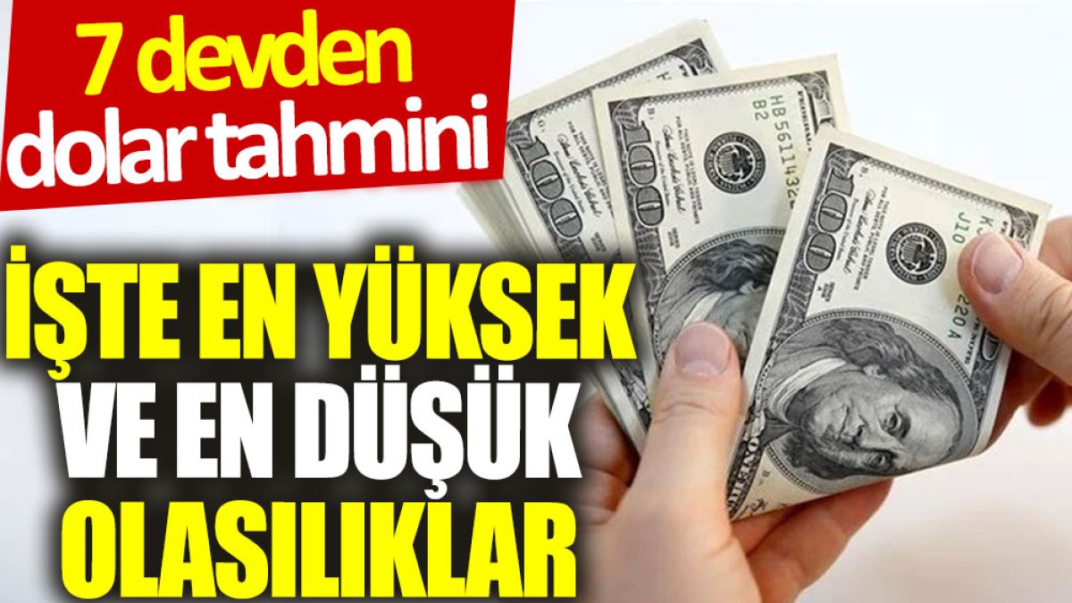 7 devden dolar tahmini: İşte en yüksek ve en düşük olasılıklar