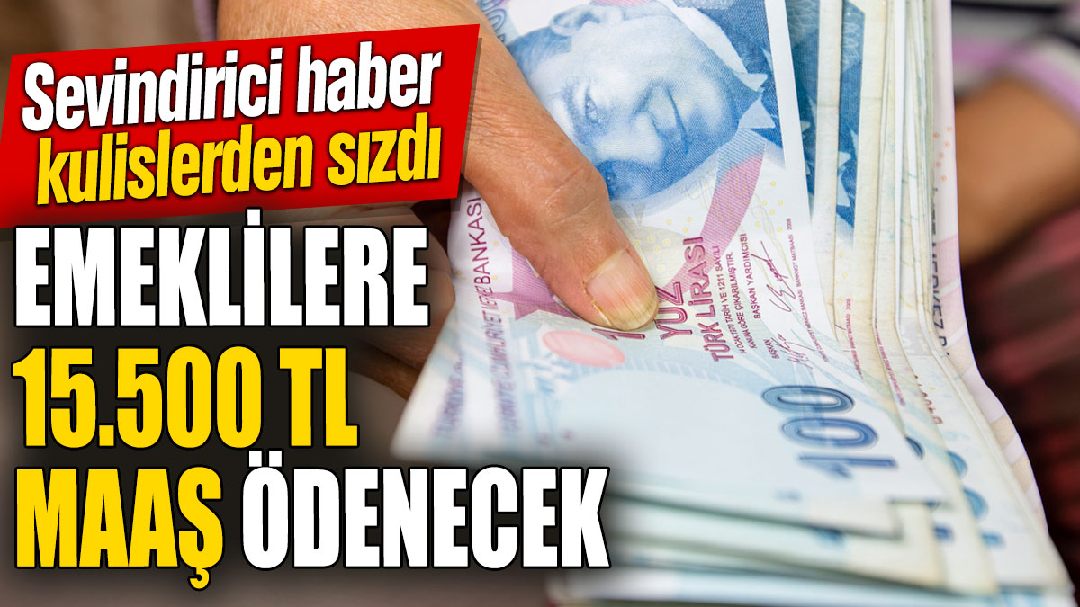 Emeklilere 15.500 TL maaş ödenecek! Sevindirici haber kulislerden sızdı