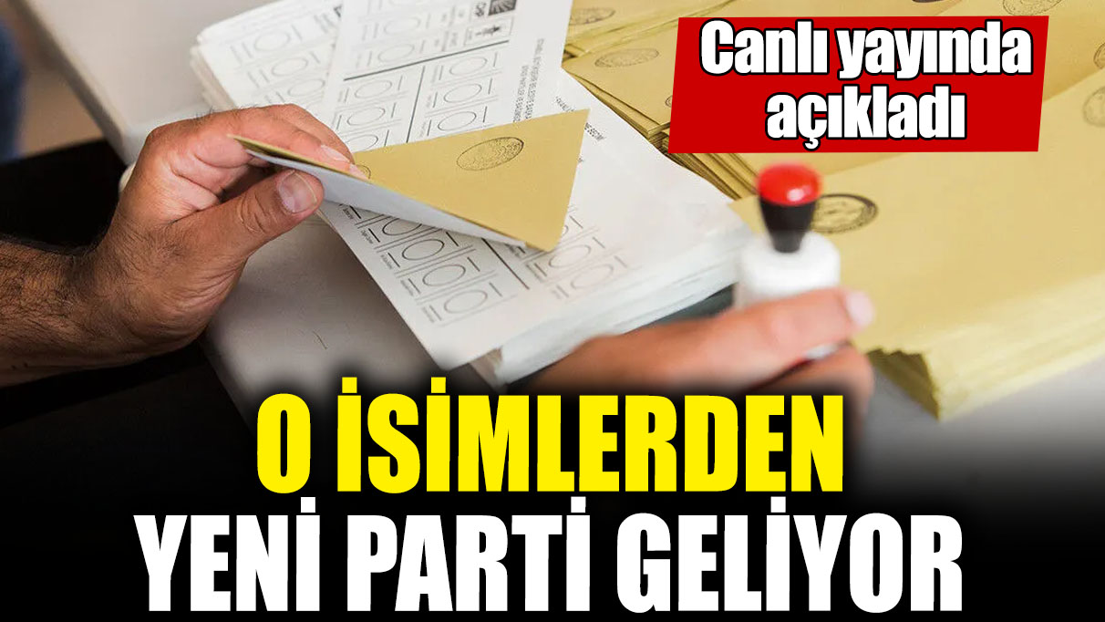 O isimlerden yeni parti geliyor! Canlı yayında açıkladı