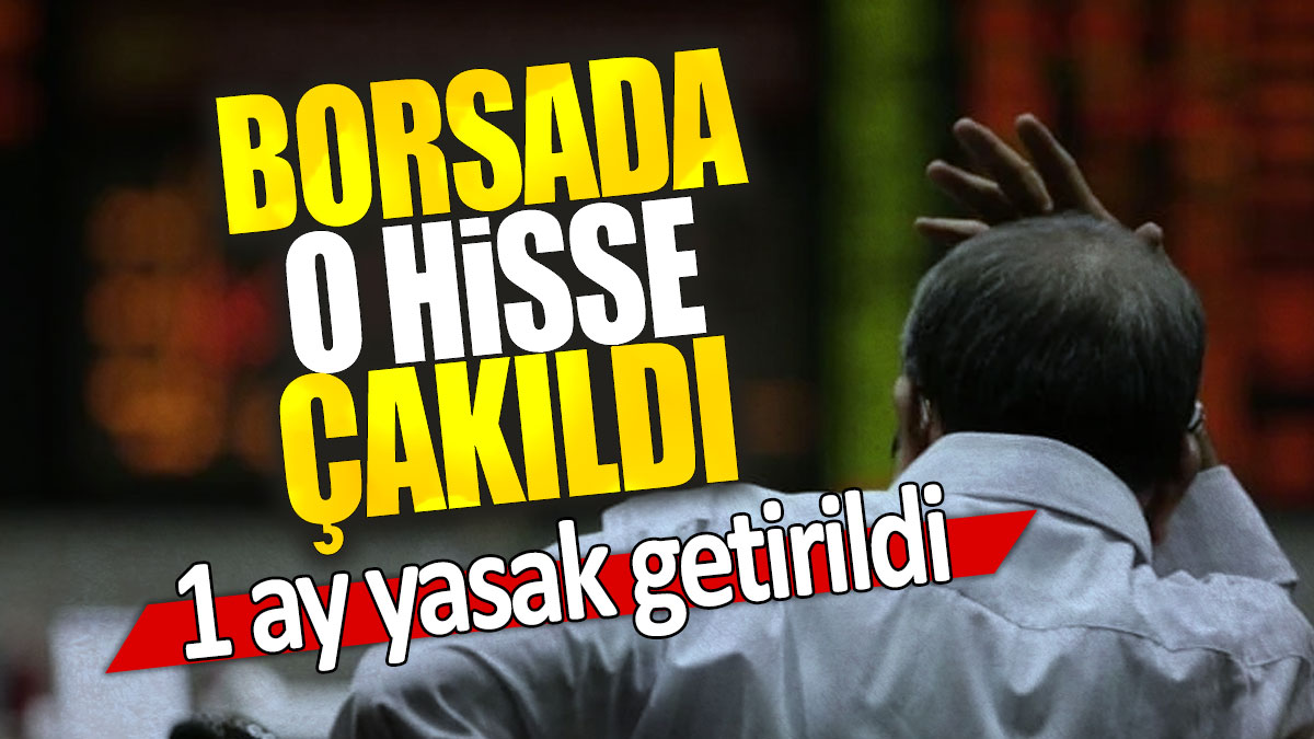 Borsada o hisse çakıldı: 1 ay yasak getirildi