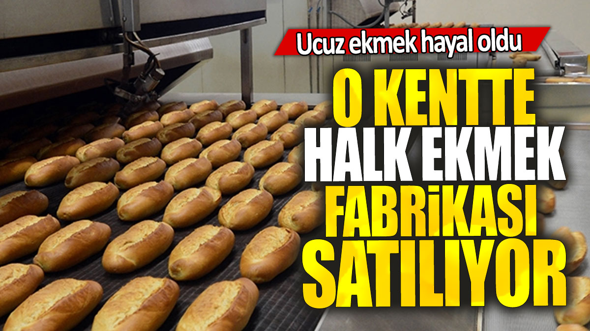 O kentte Halk Ekmek fabrikası satılıyor: Ucuz ekmek hayal oldu