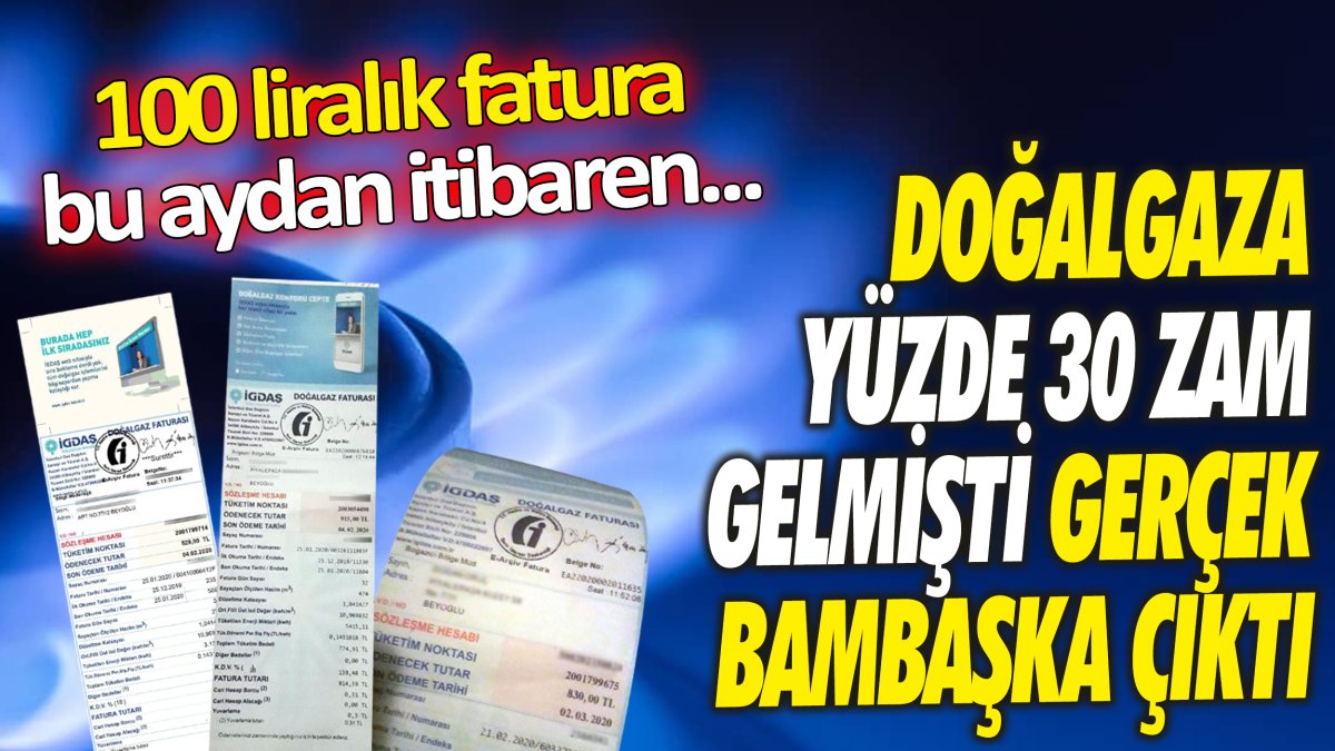 Doğalgaza yüzde 30 zam gelmişti, gerçek bambaşka çıktı '100 liralık fatura bu aydan itibaren...'