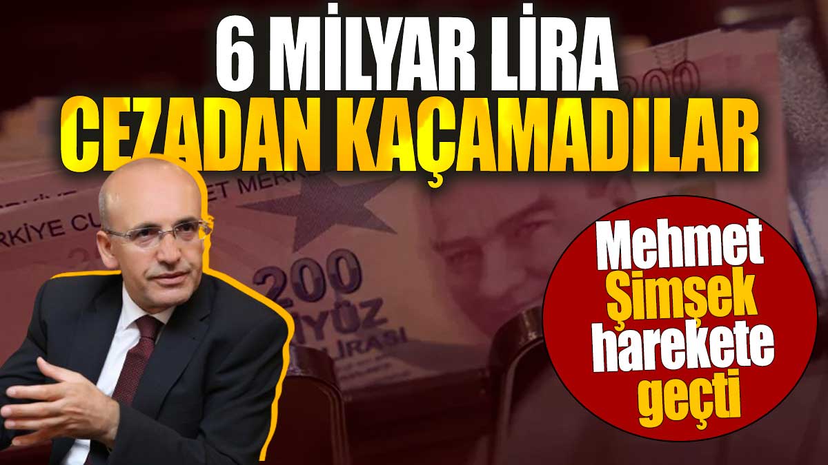 Mehmet Şimşek harekete geçti. 6 milyar lira cezadan kaçamadılar