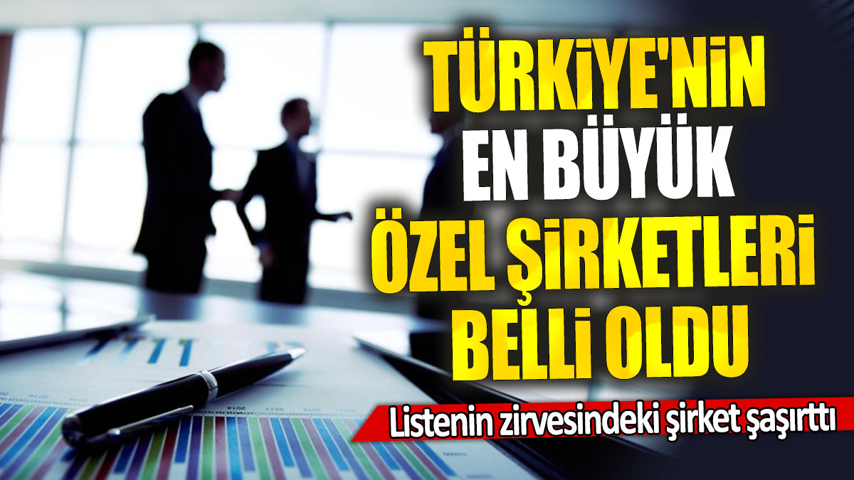 Türkiye'nin en büyük özel şirketleri belli oldu: Listenin zirvesindeki şirket şaşırttı