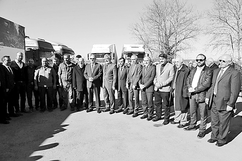 Halep’e 6 TIR  törenle uğurlandı