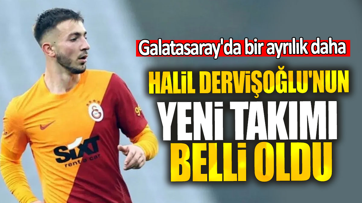 Halil Dervişoğlu'nun yeni takımı belli oldu:  Galatasaray'da bir ayrılık daha