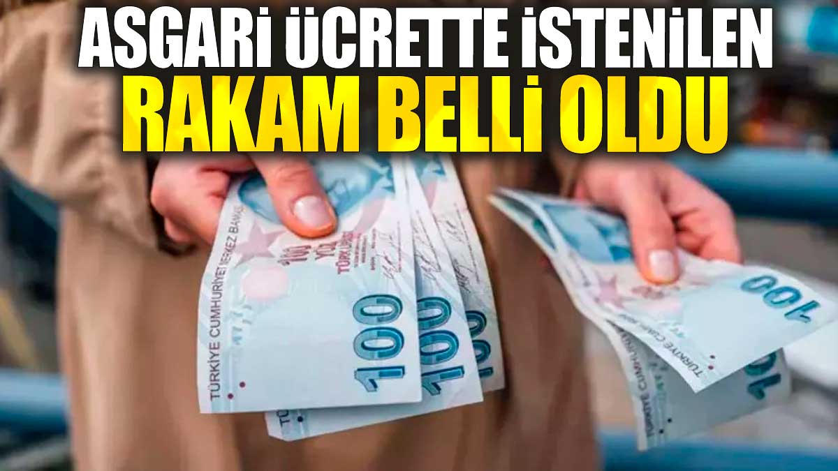 Asgari ücrette istenilen rakam belli oldu