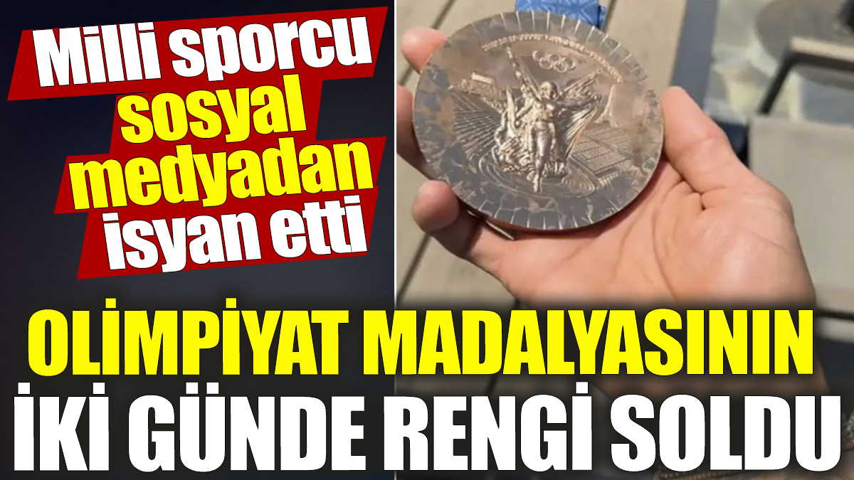 Olimpiyat madalyasının iki günde rengi soldu! Milli sporcu sosyal medyadan isyan etti