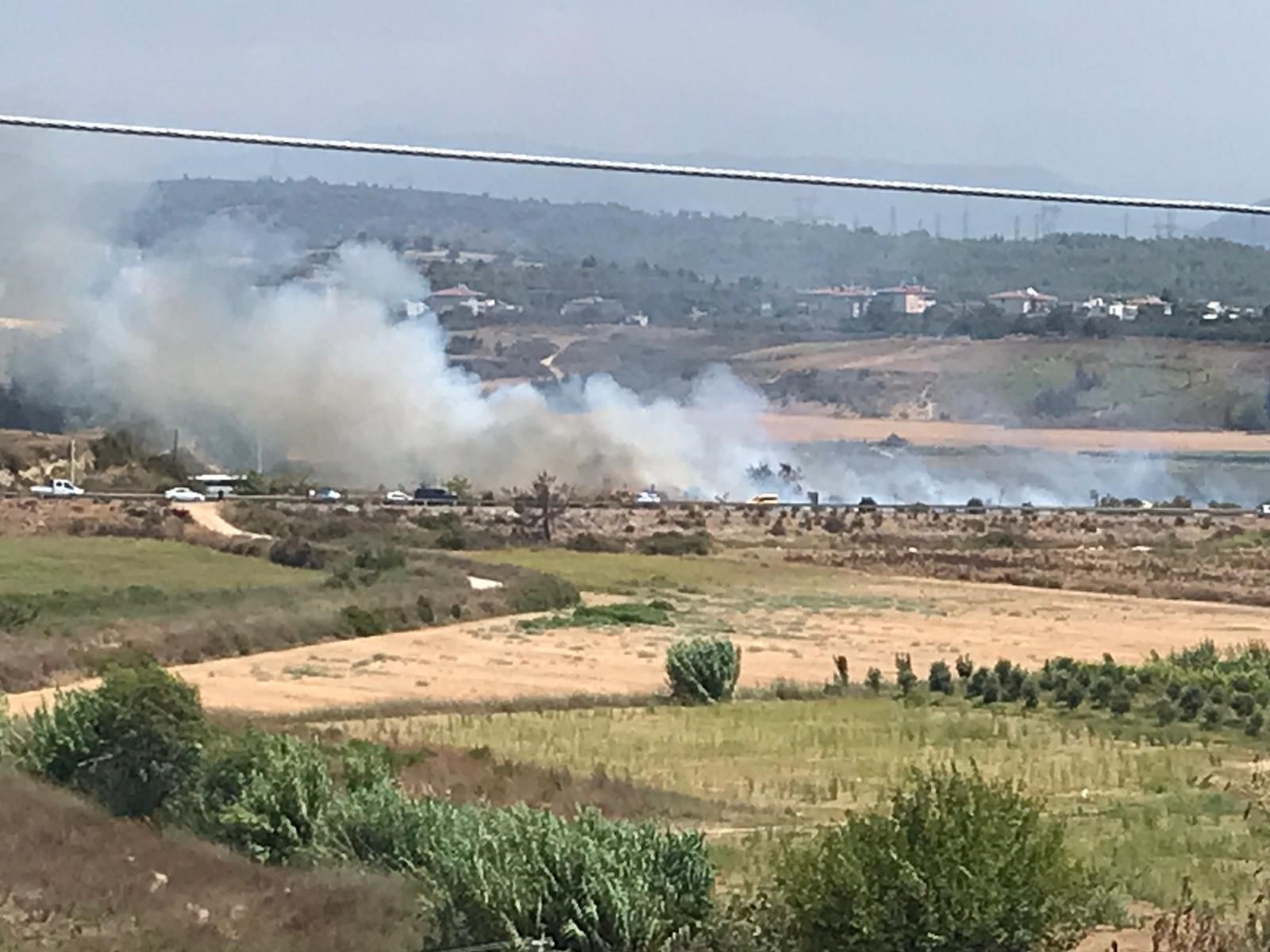 Sigara izmaritinden yangın çıktı