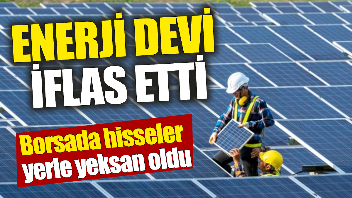 Enerji devi iflas etti! Borsada hisseler yerle yeksan oldu