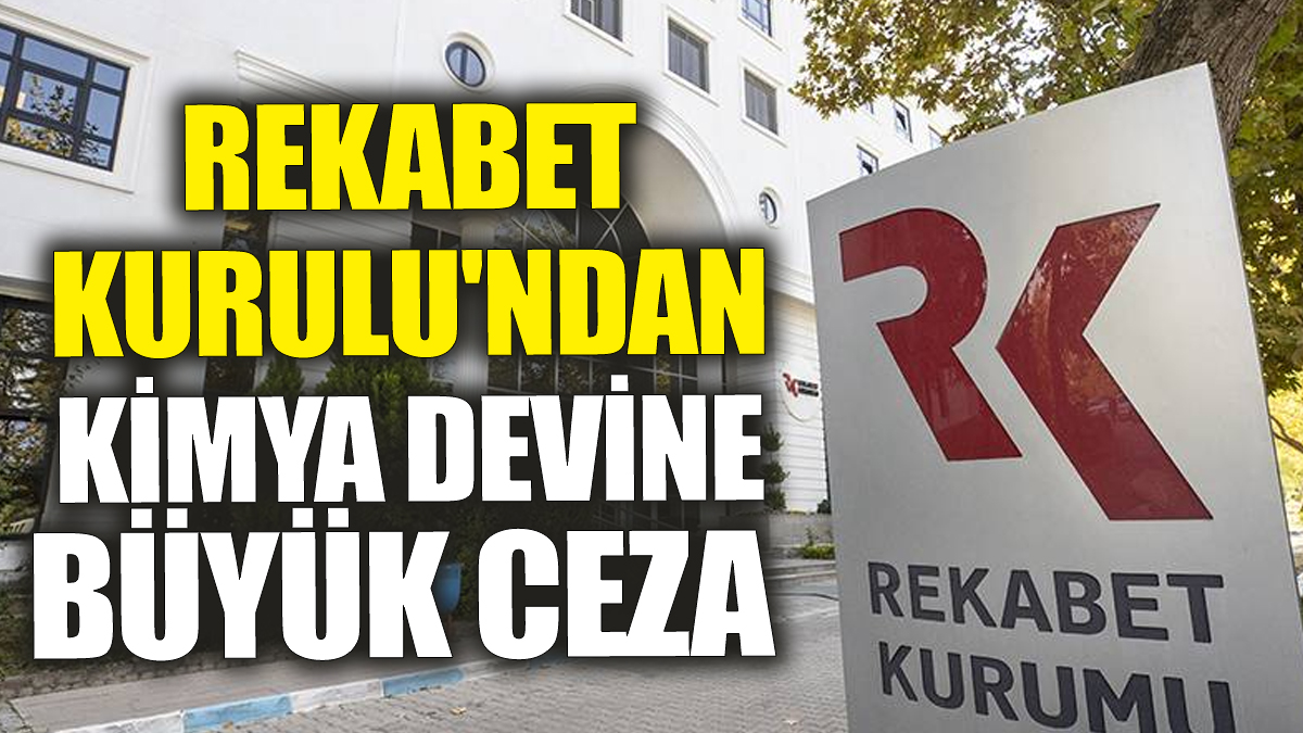 Rekabet Kurulu'ndan kimya devine büyük ceza