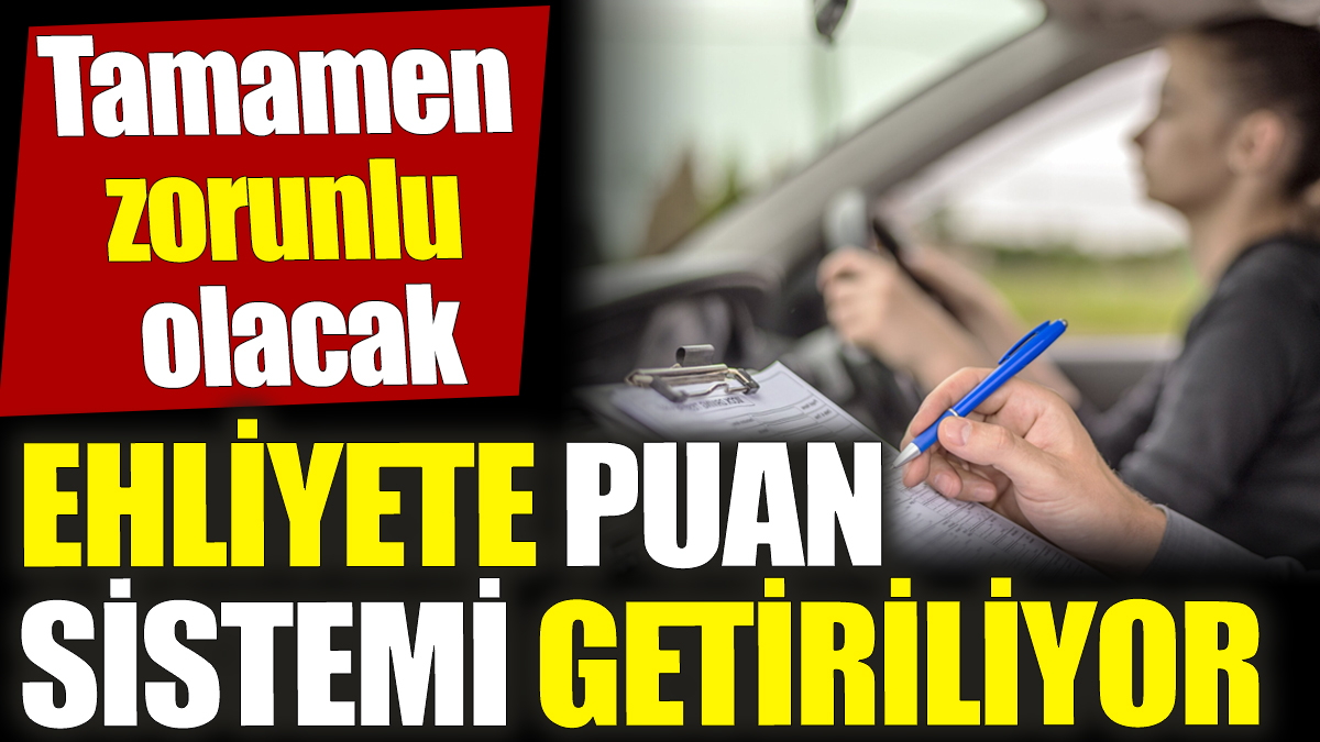 Ehliyete puan sistemi getiriliyor! Tamamen zorunlu olacak