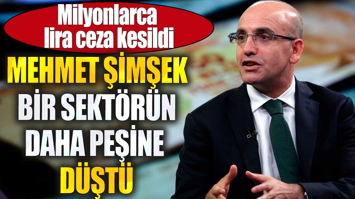 Mehmet Şimşek bir sektörün daha peşine düştü. Milyonlarca lira ceza kesildi