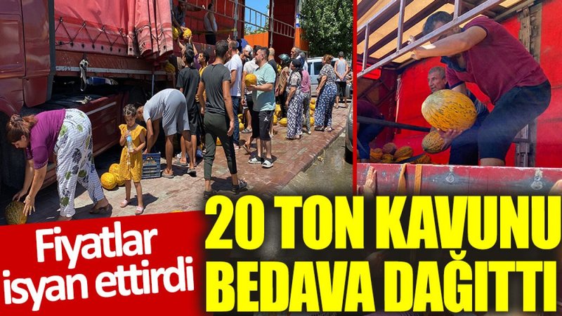 Fiyatlar isyan ettirdi: 20 tonu ücretsiz dağıttı