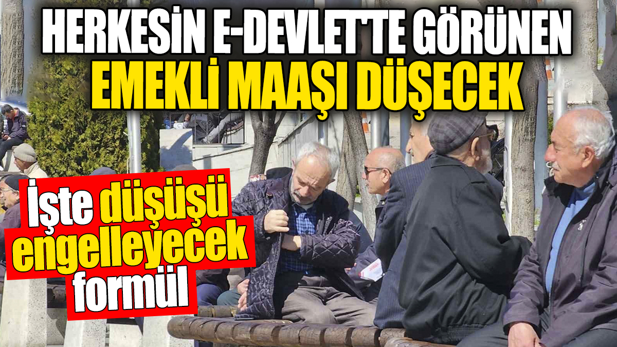 Herkesin e-devlet'te görünen emekli maaşı düşecek. İşte aylıkların düşüşünü engelleyecek formül