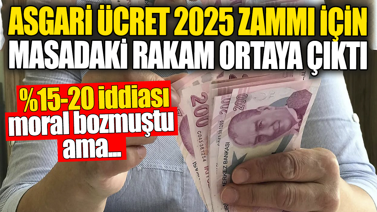 Asgari ücret 2025 zammı için masadaki rakam ortaya çıktı. Yüzde 15-20 iddiası moral bozmuştu ama...