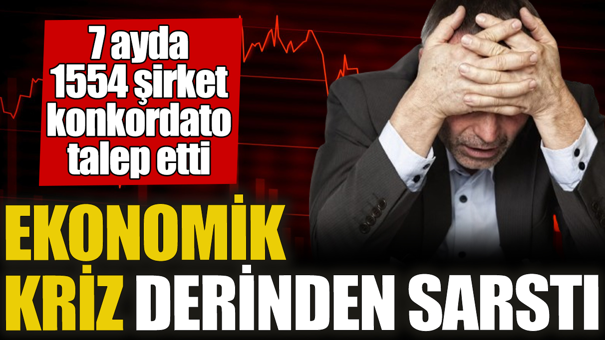 Ekonomik kriz derinden sarstı! 7 ayda 1554 şirket konkordato talep etti