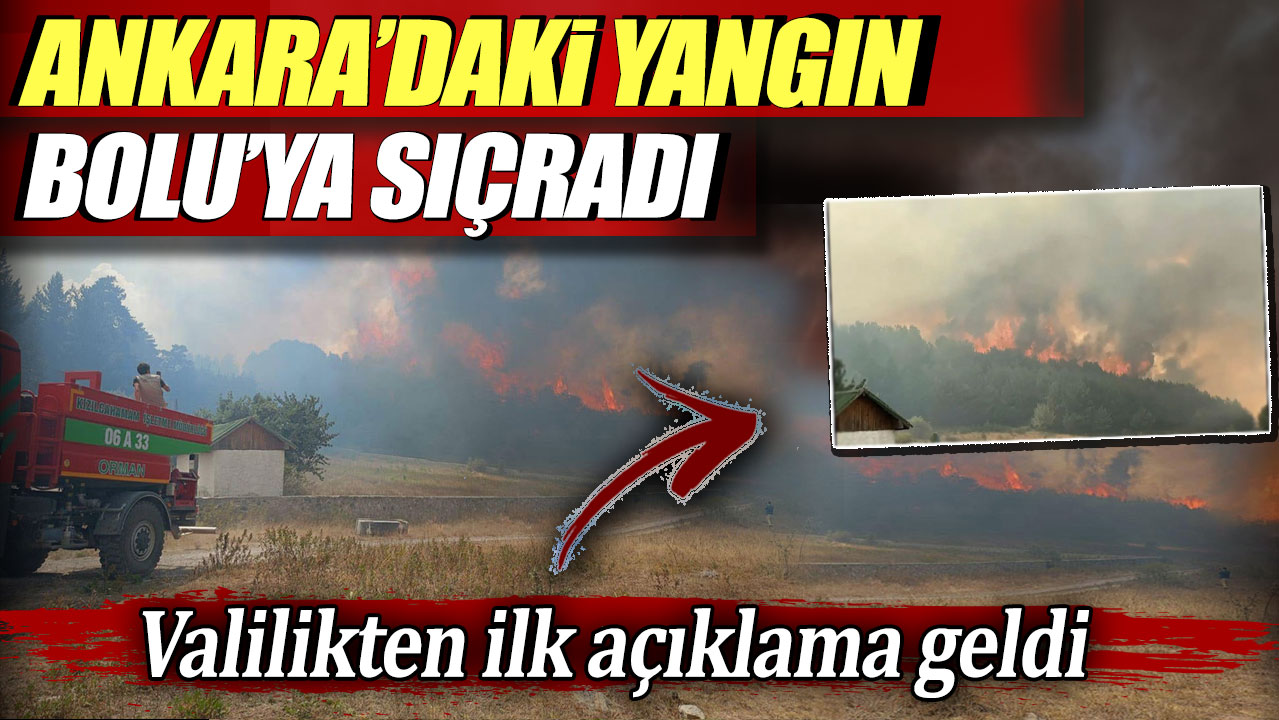 Ankara'da yangın Bolu'ya sıçradı! Valilikten ilk açıklama geldi