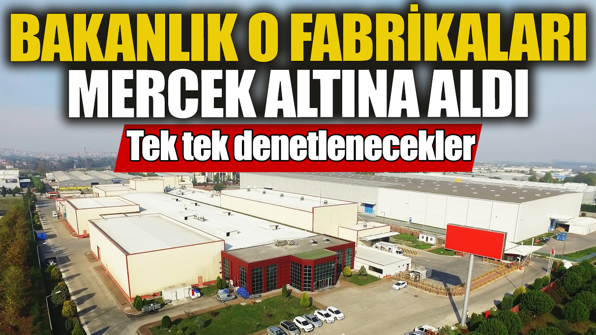 Bakanlık o fabrikaları mercek altına aldı! Tek tek denetlenecekler