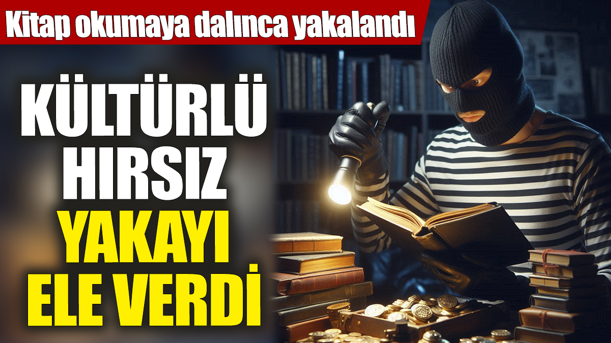 Kültürlü hırsız yakayı ele verdi! Kitap okumaya dalınca yakalandı