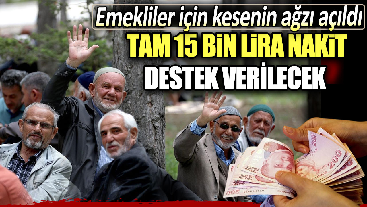 Emekliler için kesenin ağzı açıldı. 15 bin lira nakit desteği verilecek