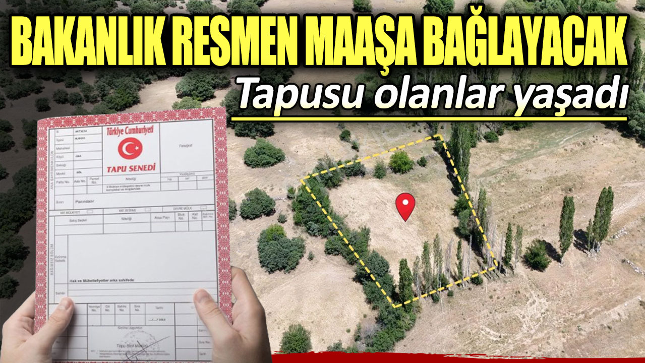 Tapusu olanlar yaşadı: Bakanlık resmen maaşa bağlayacak