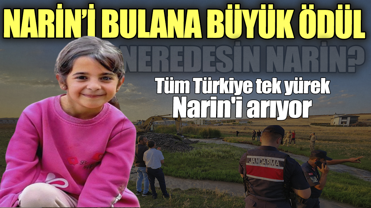 Narin'i bulana büyük ödül: Tüm Türkiye tek yürek Narin'i arıyor