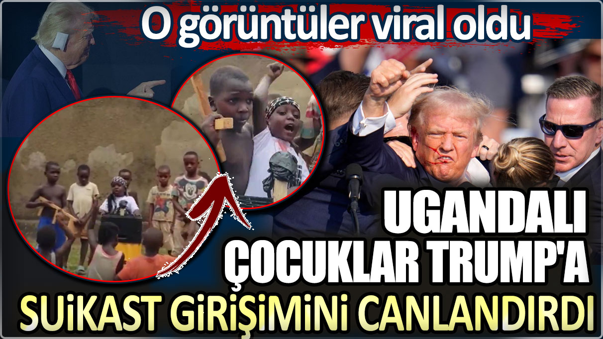 Ugandalı çocuklar Donald Trump'a suikast girişimini canlandırdı