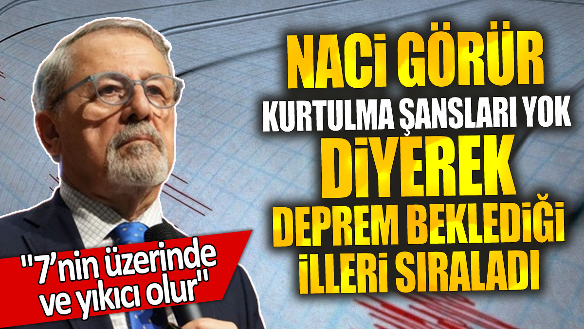 Naci Görür kurtulma şansları yok diyerek deprem beklediği illeri sıraladı