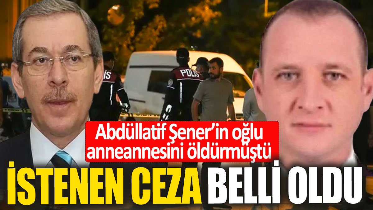 Abdüllatif Şener'in oğlu anneannesini öldürmüştü: İstenen ceza belli oldu