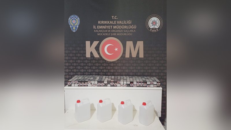 Kırıkkale'de kaçak alkol ve sigara ele geçirildi