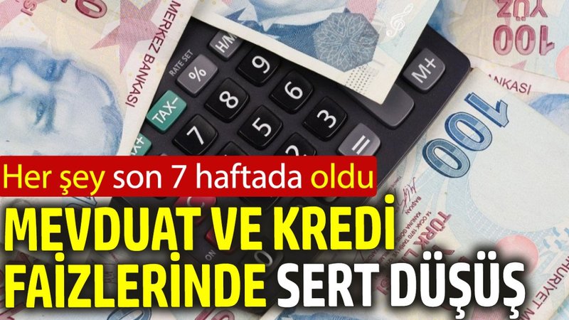 Mevduat ve kredi faizlerinde sert düşüş! Her şey son 7 haftada oldu