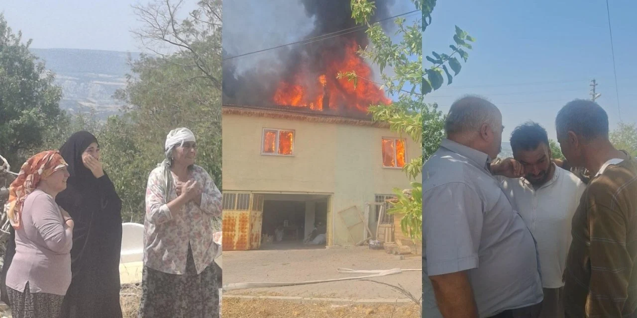 Manisa'da cami lojmanında yangın