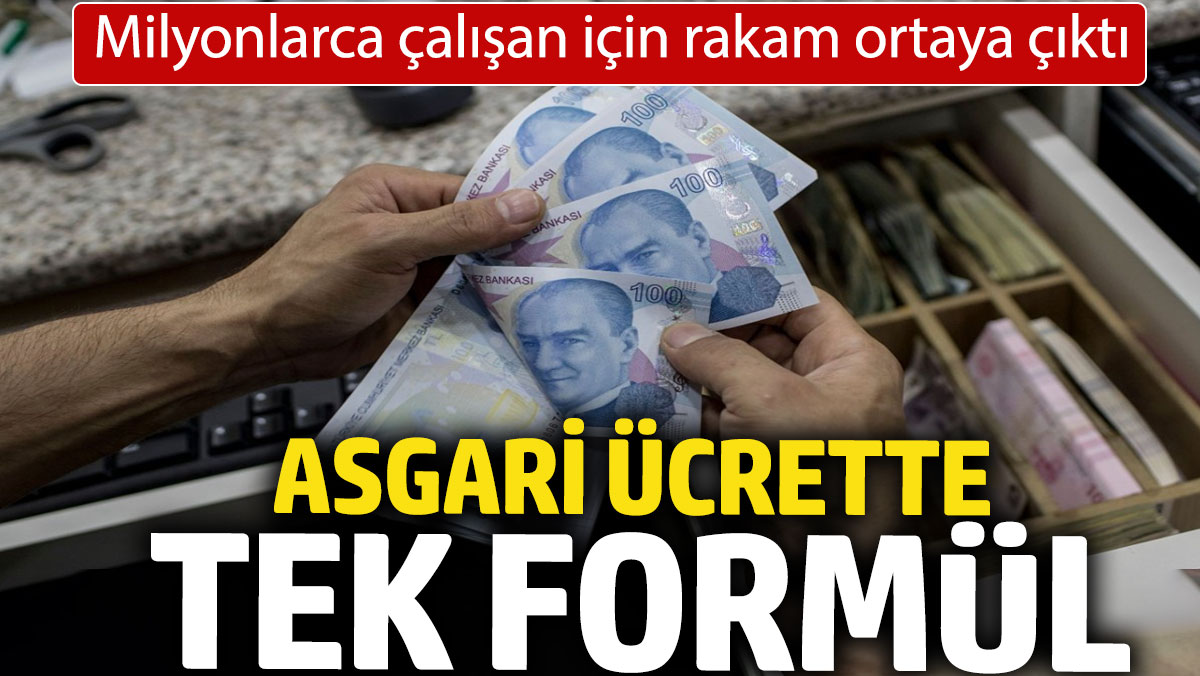 Asgari ücrette tek formül: Milyonlarca çalışan için rakam ortaya çıktı