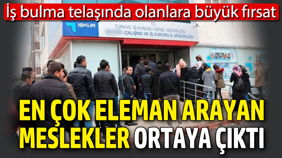 En çok eleman arayan meslekler ortaya çıktı! İş bulma telaşında olanlara büyük fırsat